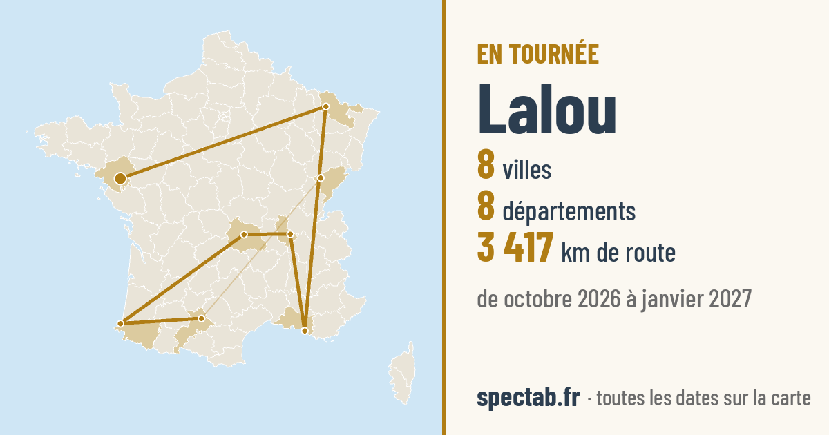 Carte de la tournée de Lalou