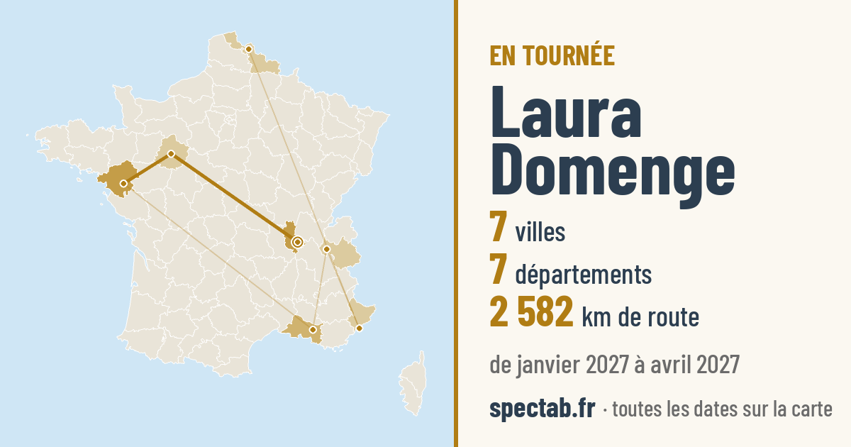 Carte de la tournée de Laura Domenge