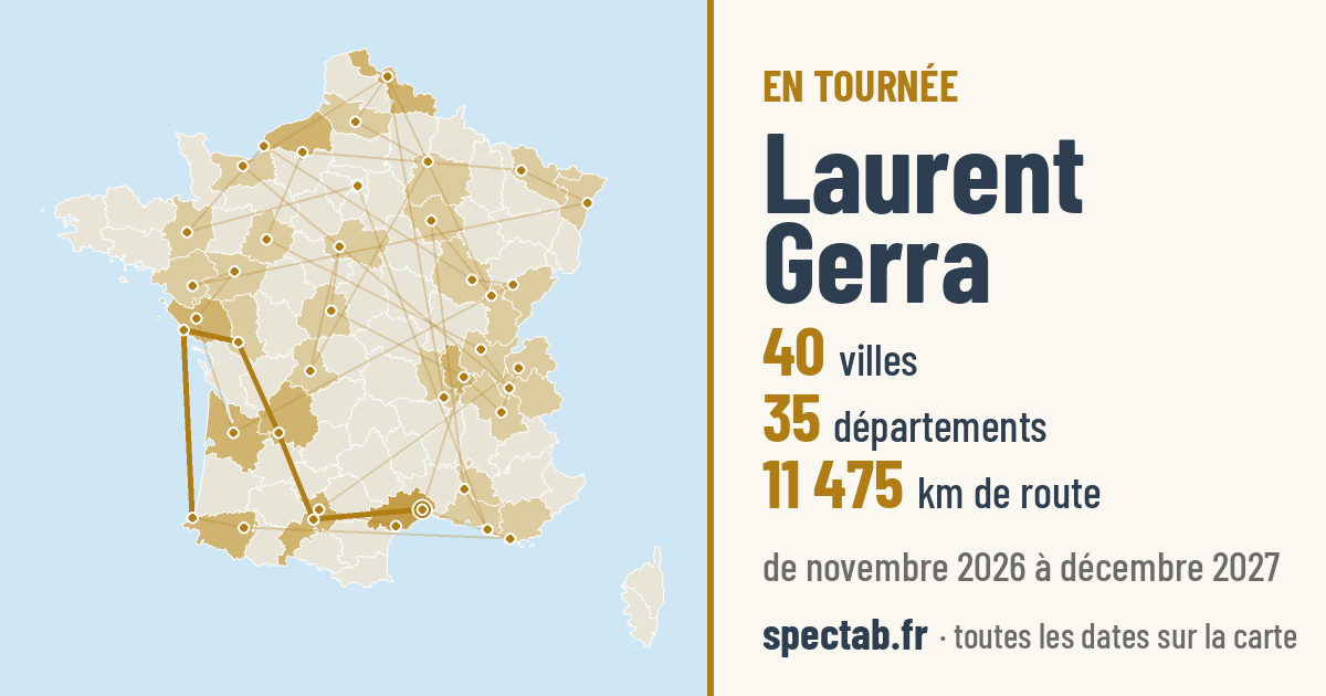 Carte de la tournée de Laurent Gerra