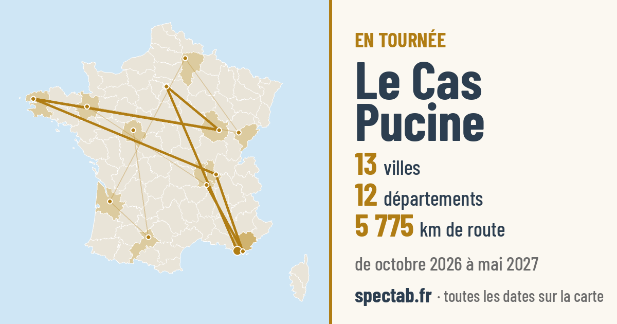 Carte de la tournée de Le Cas Pucine