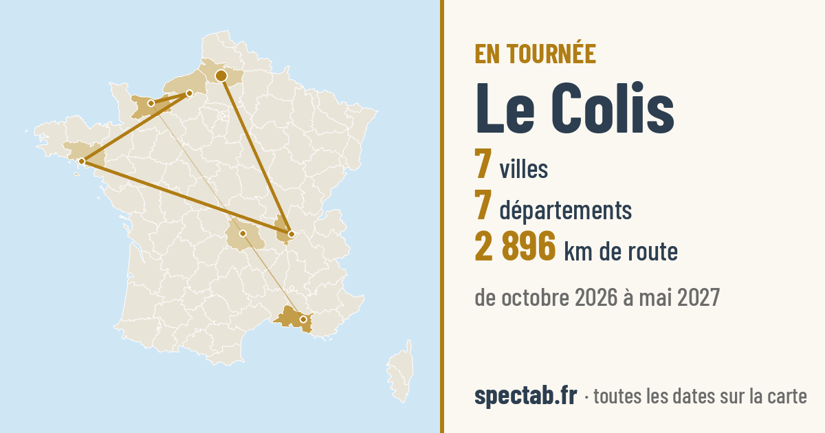 Carte de la tournée de Le Colis