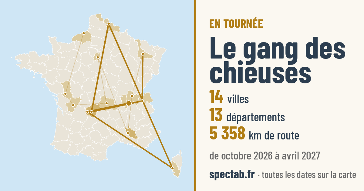 Carte de la tournée de Le gang des chieuses