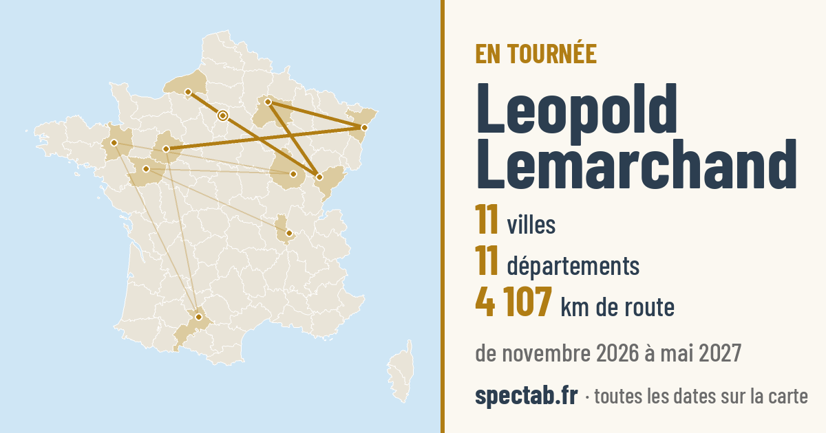 Carte de la tournée de Leopold Lemarchand