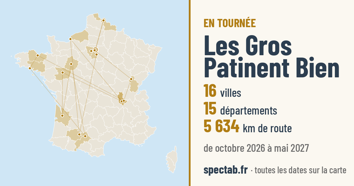 Carte de la tournée de Les Gros Patinent Bien