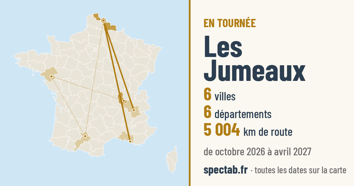 Carte de la tournée de Les Jumeaux