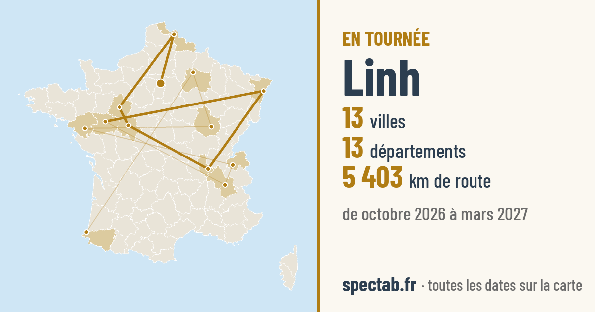 Carte de la tournée de Linh