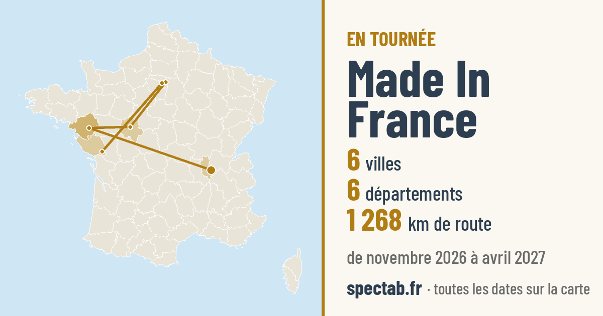 Carte de la tournée de Made In France