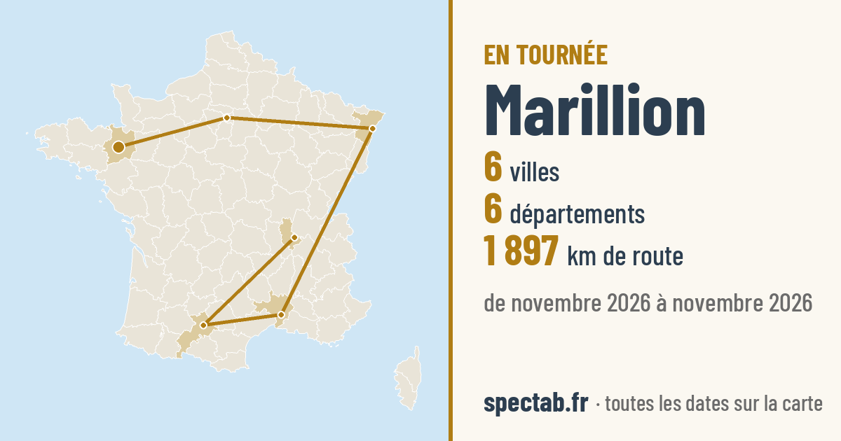 Carte de la tournée de Marillion