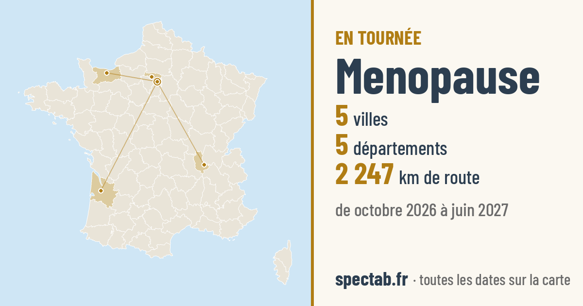Carte de la tournée de Menopause