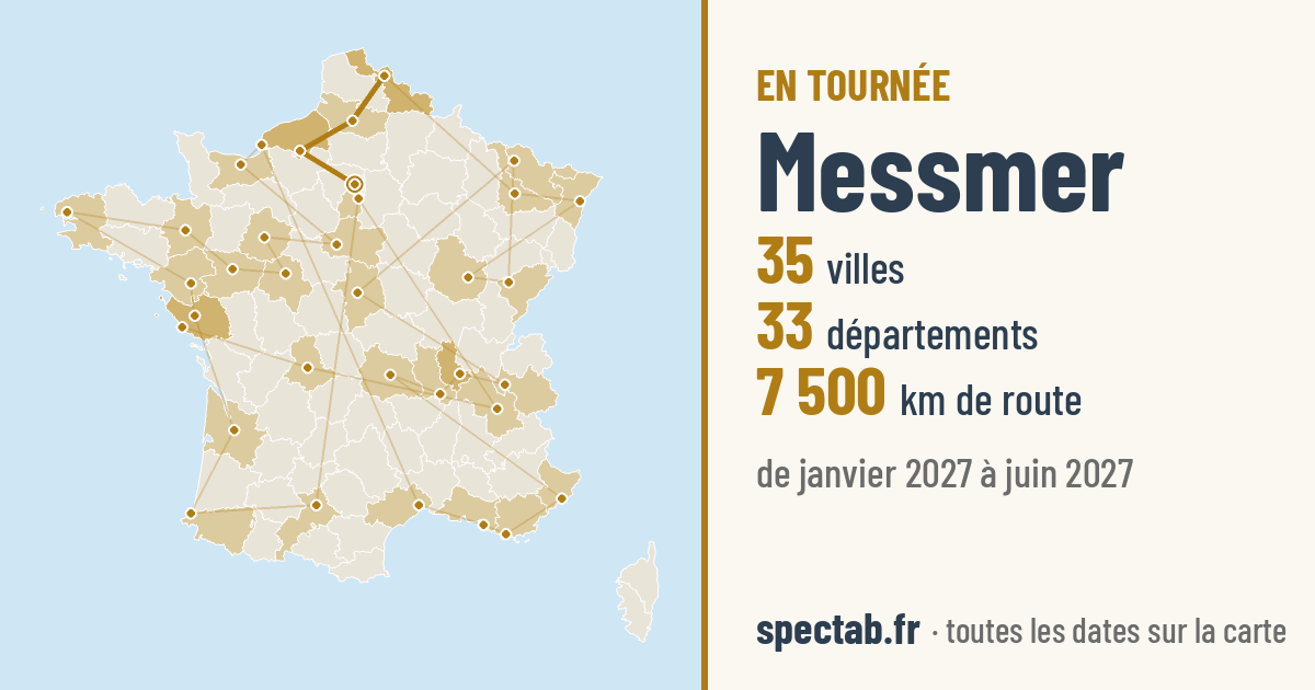 Carte de la tournée de Messmer