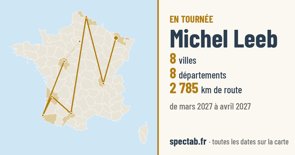 Carte de la tournée de Michel Leeb