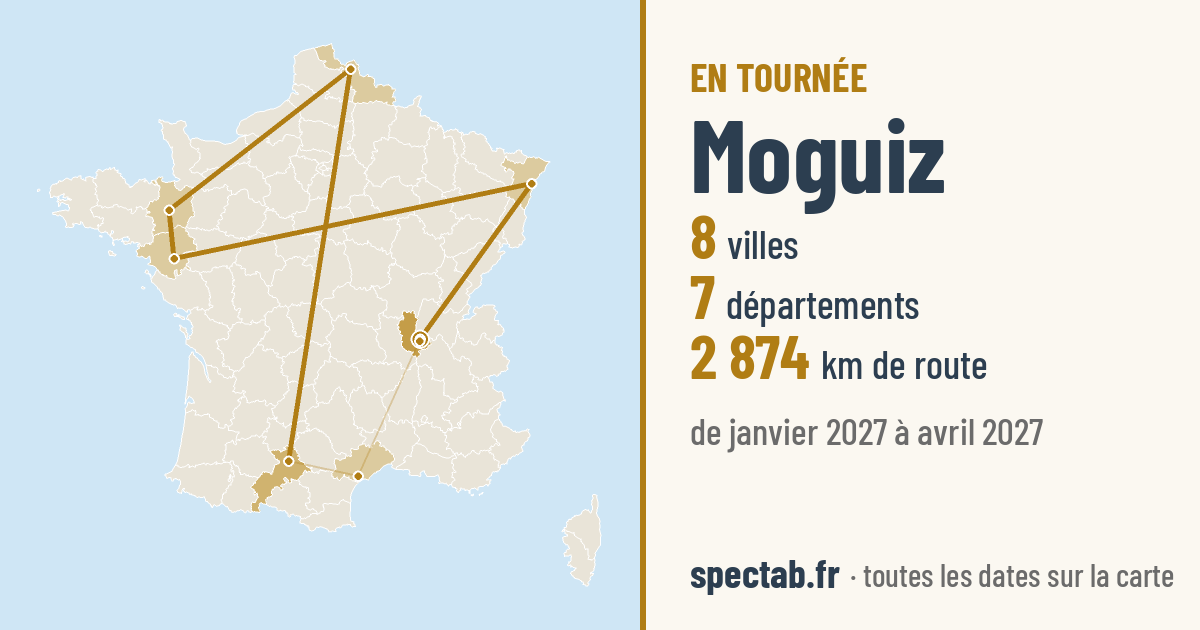 Carte de la tournée de Moguiz