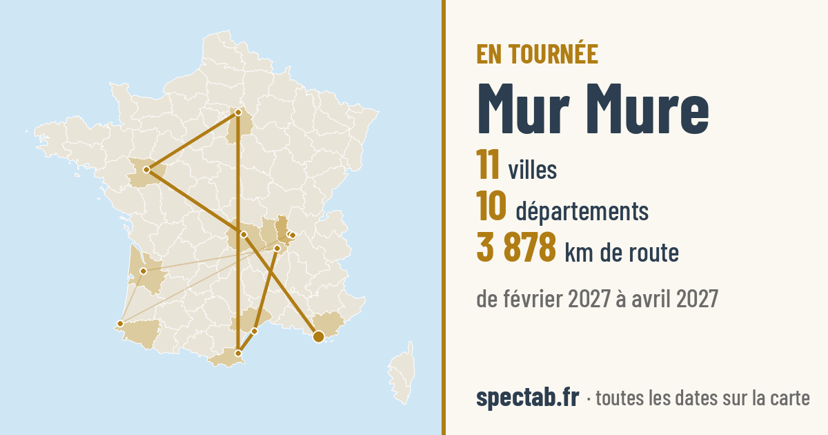 Carte de la tournée de Mur Mure