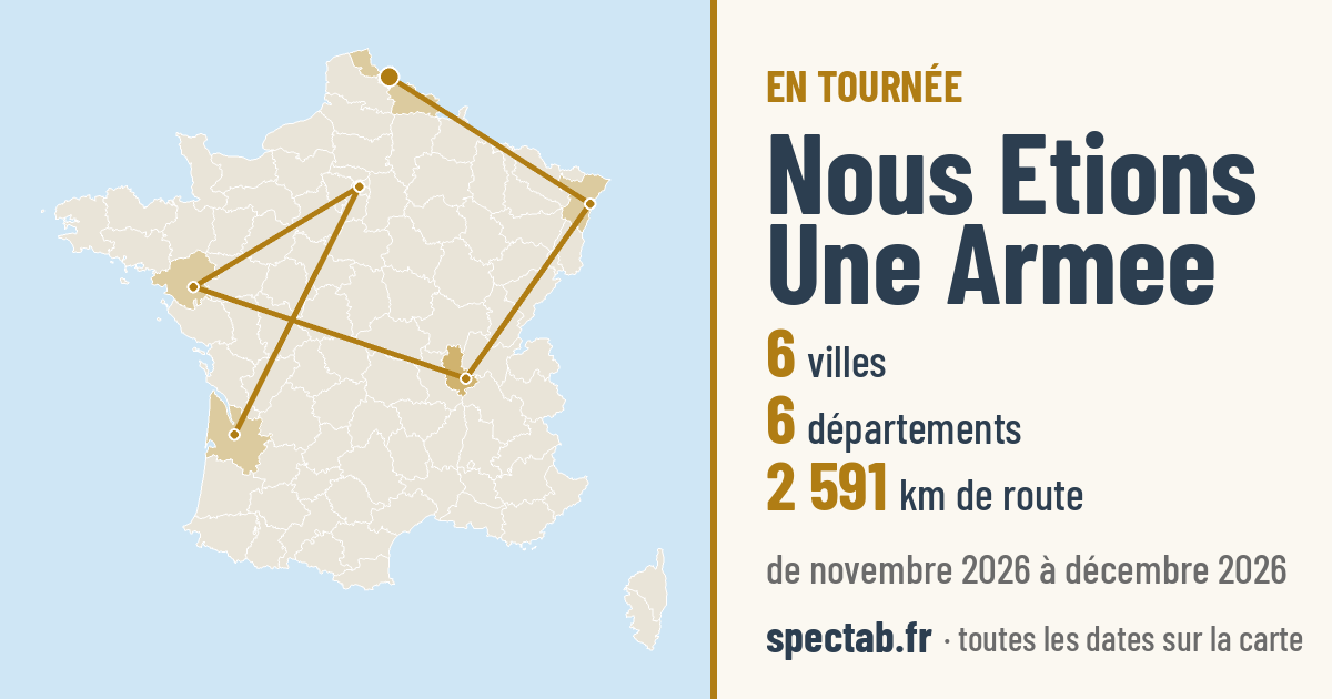 Carte de la tournée de Nous Etions Une Armee