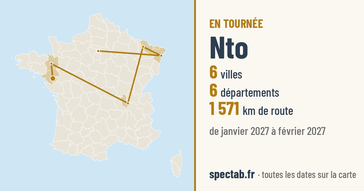Carte de la tournée de Nto