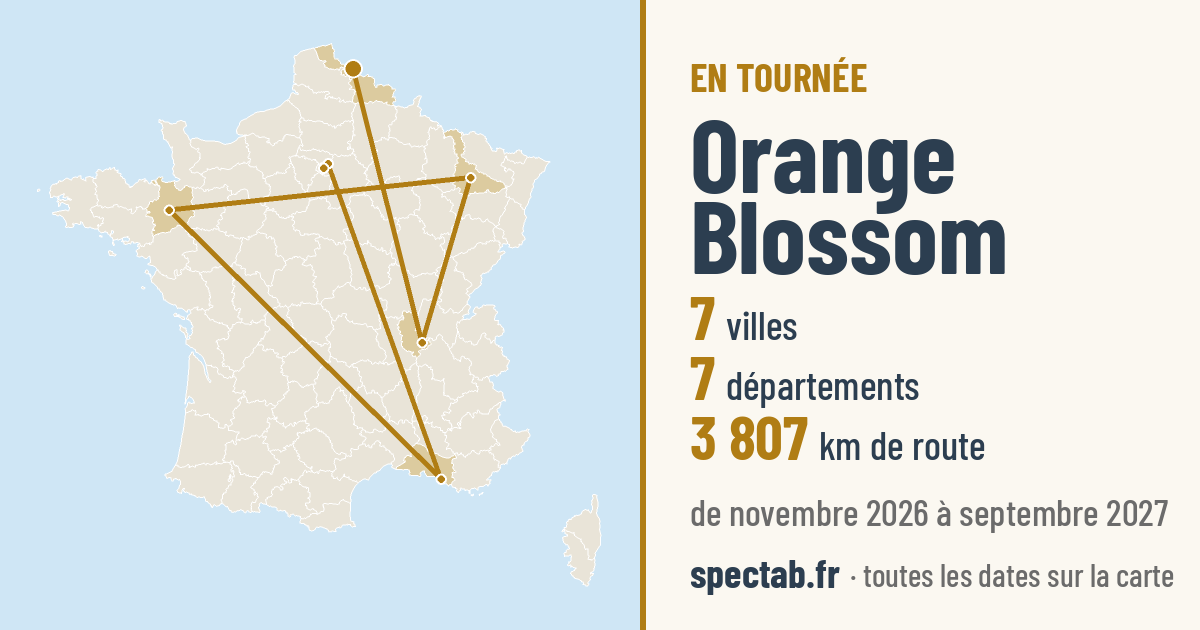 Carte de la tournée de Orange Blossom