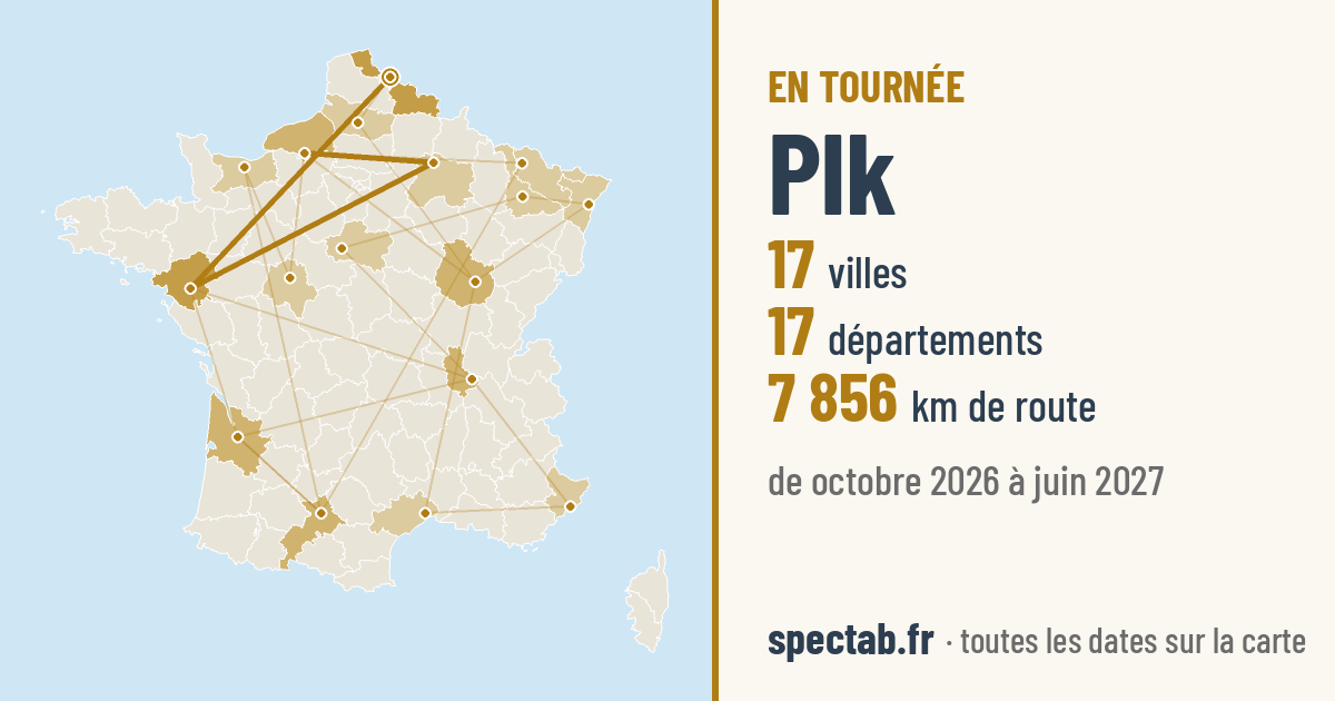 Carte de la tournée de Plk