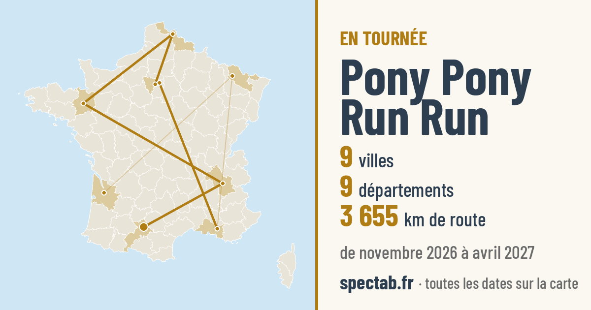Carte de la tournée de Pony Pony Run Run