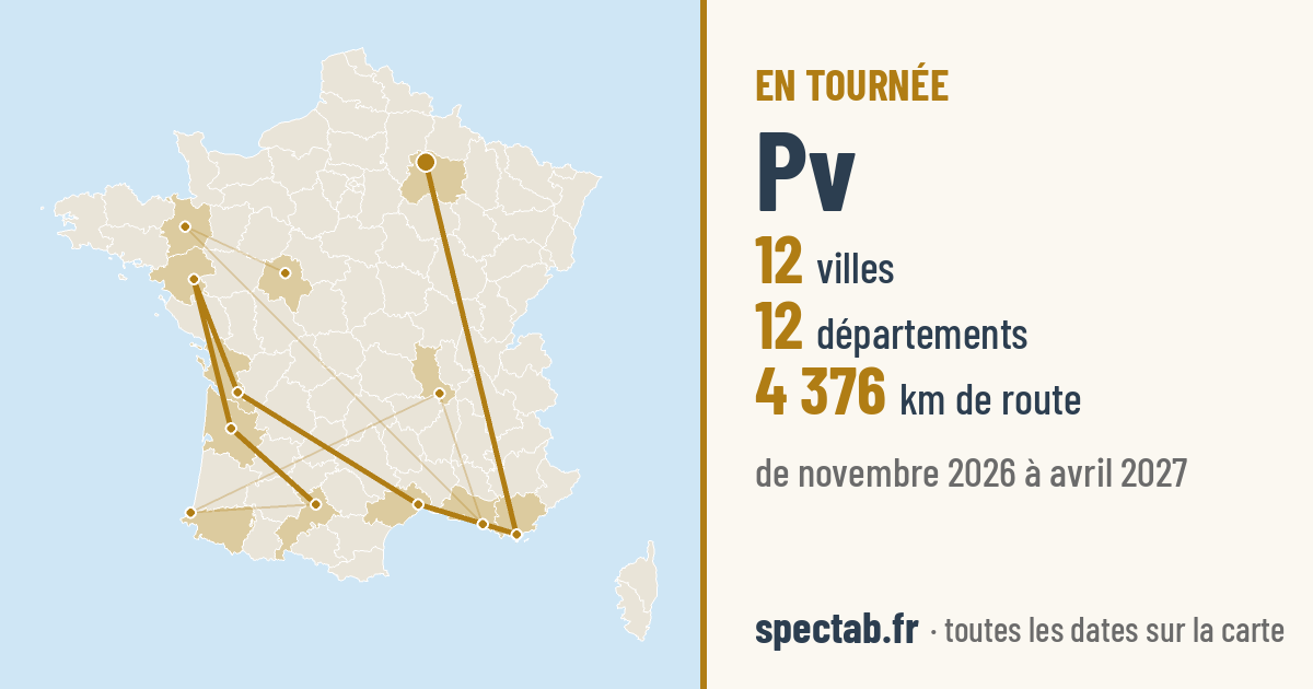 Carte de la tournée de Pv