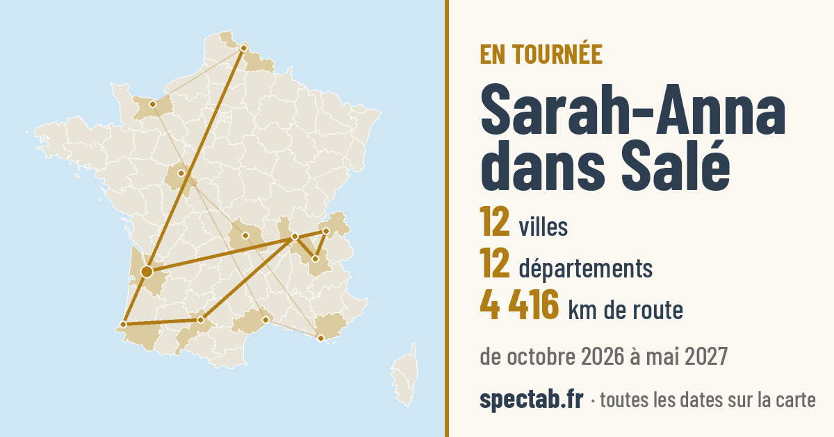 Carte de la tournée de Sarah-Anna dans Salé