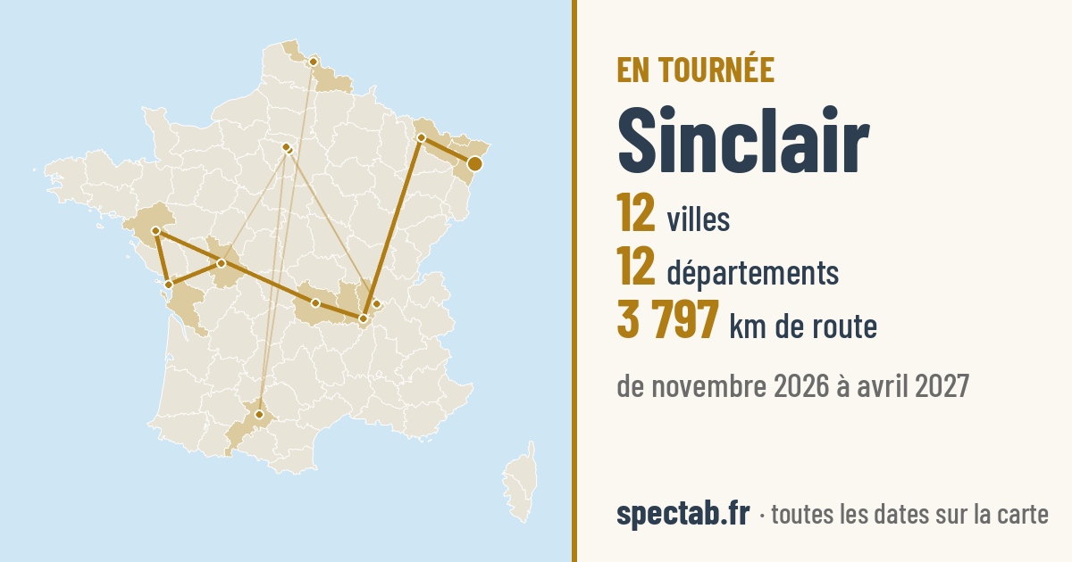 Carte de la tournée de Sinclair