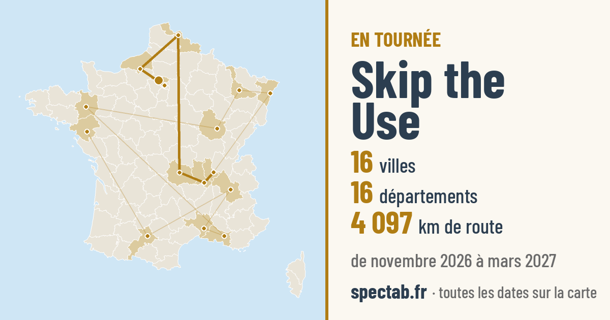 Carte de la tournée de Skip the Use