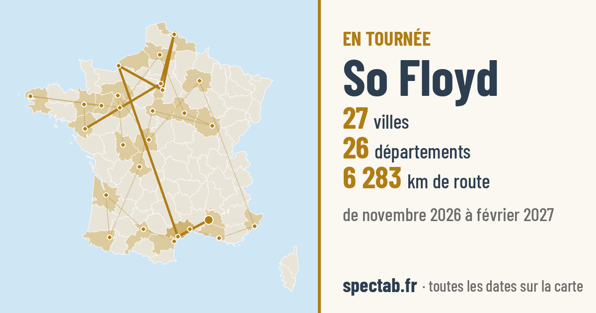Carte de la tournée de So Floyd