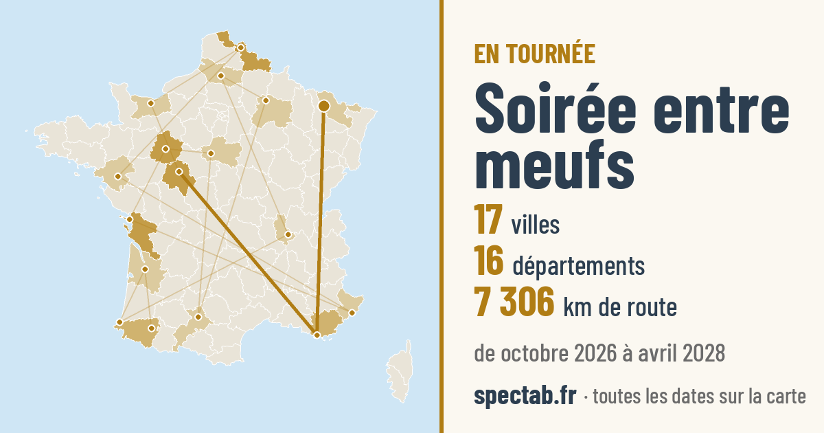 Carte de la tournée de Soirée entre meufs