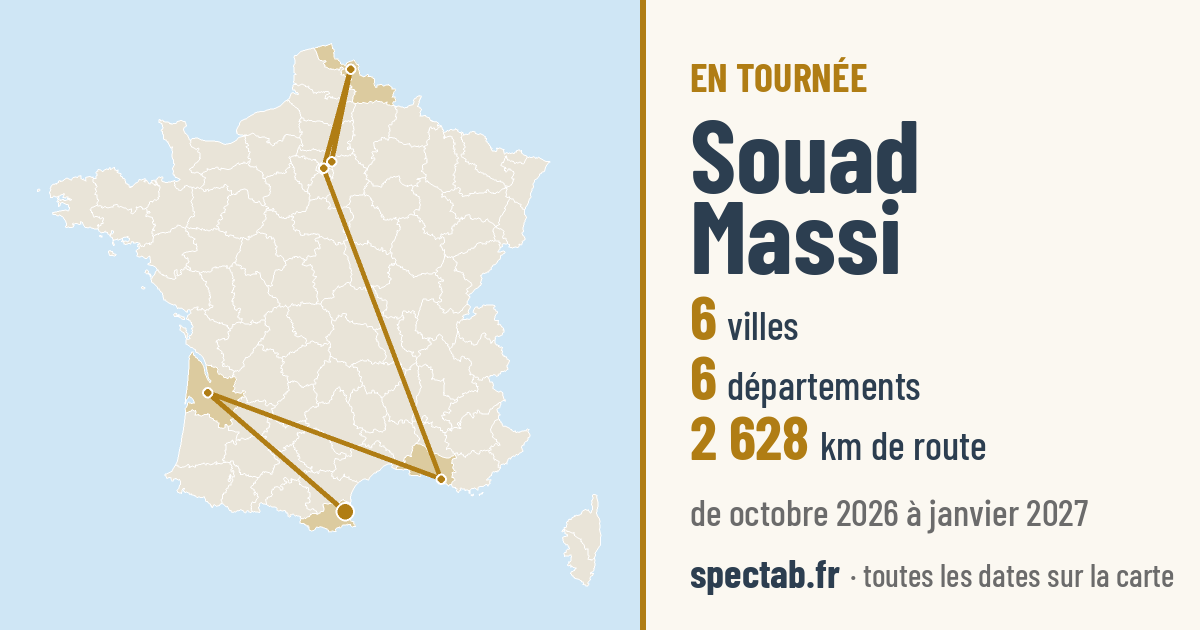 Carte de la tournée de Souad Massi