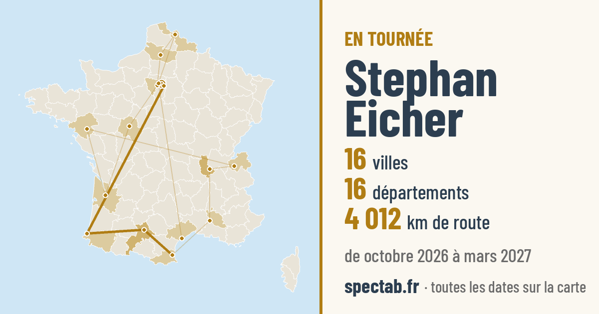 Carte de la tournée de Stephan Eicher