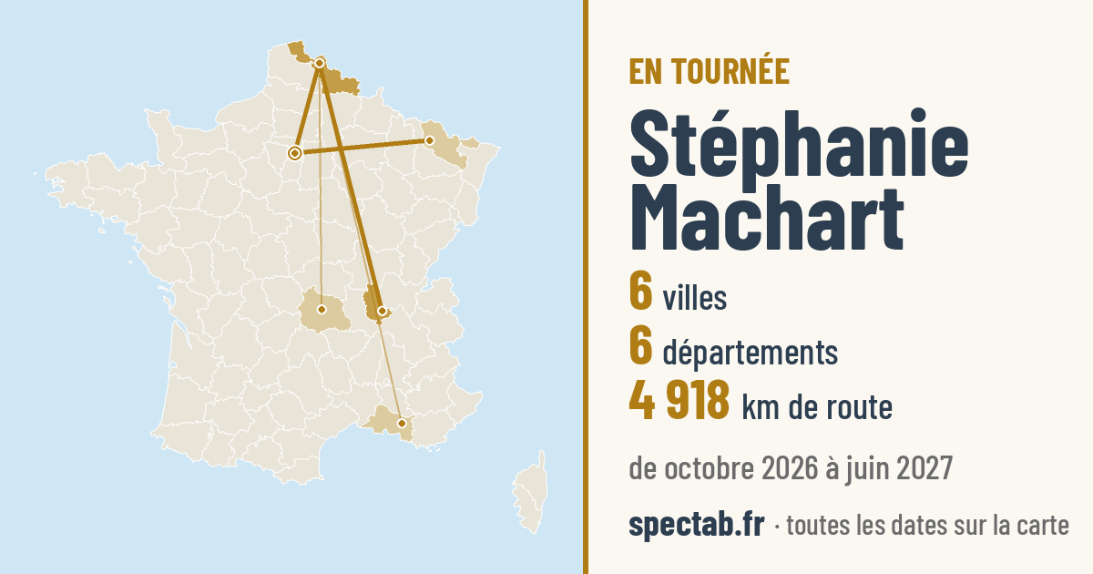 Carte de la tournée de Stéphanie Machart