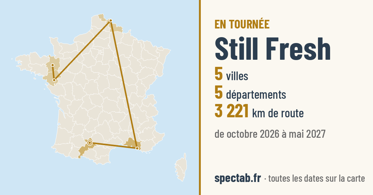 Carte de la tournée de Still Fresh