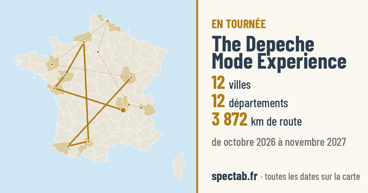 Carte de la tournée de The Depeche Mode Experience