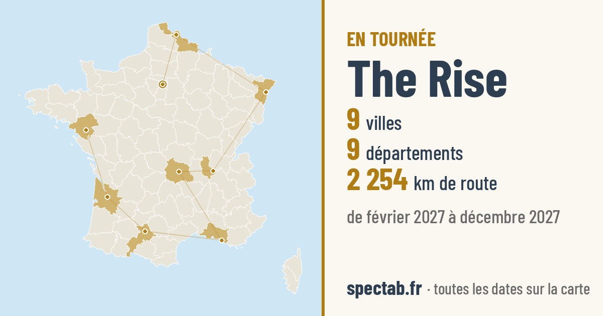 Carte de la tournée de The Rise