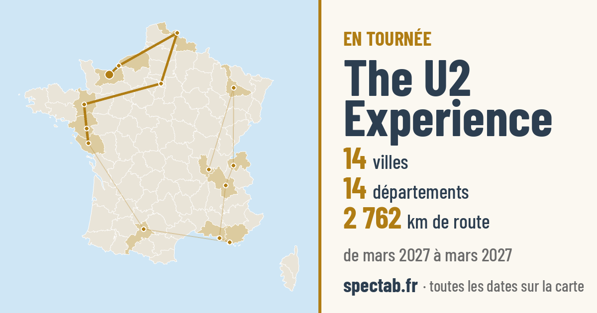 Carte de la tournée de The U2 Experience