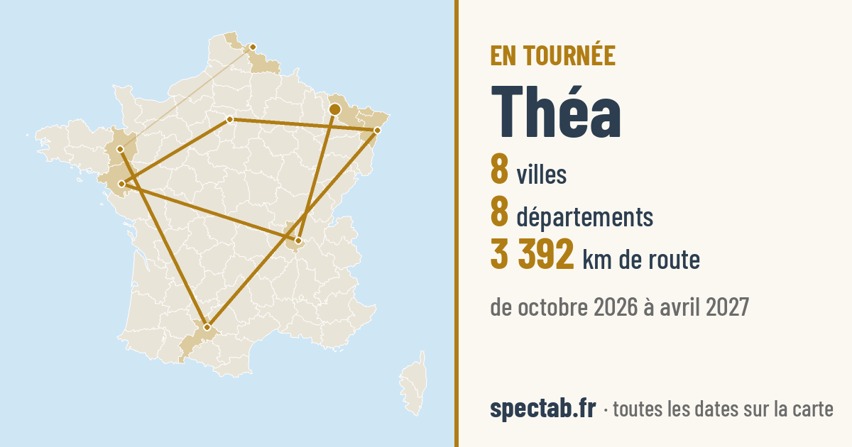 Carte de la tournée de Théa