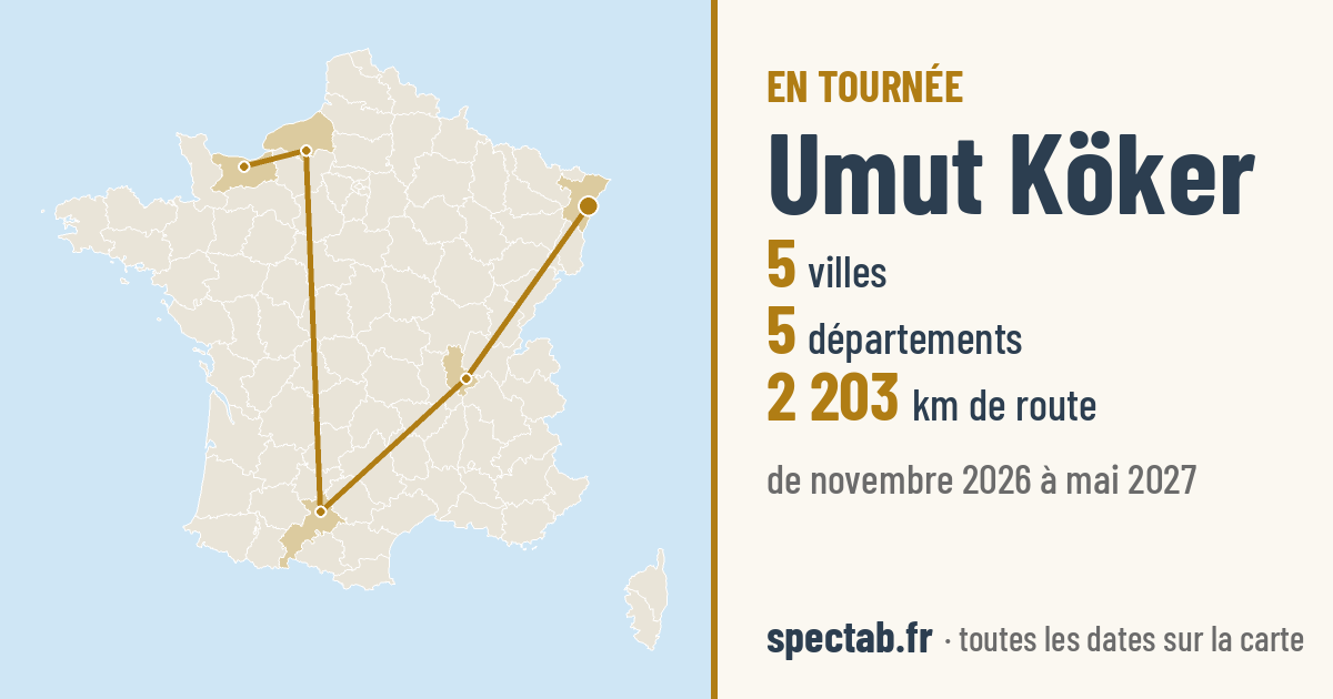 Carte de la tournée de Umut Köker