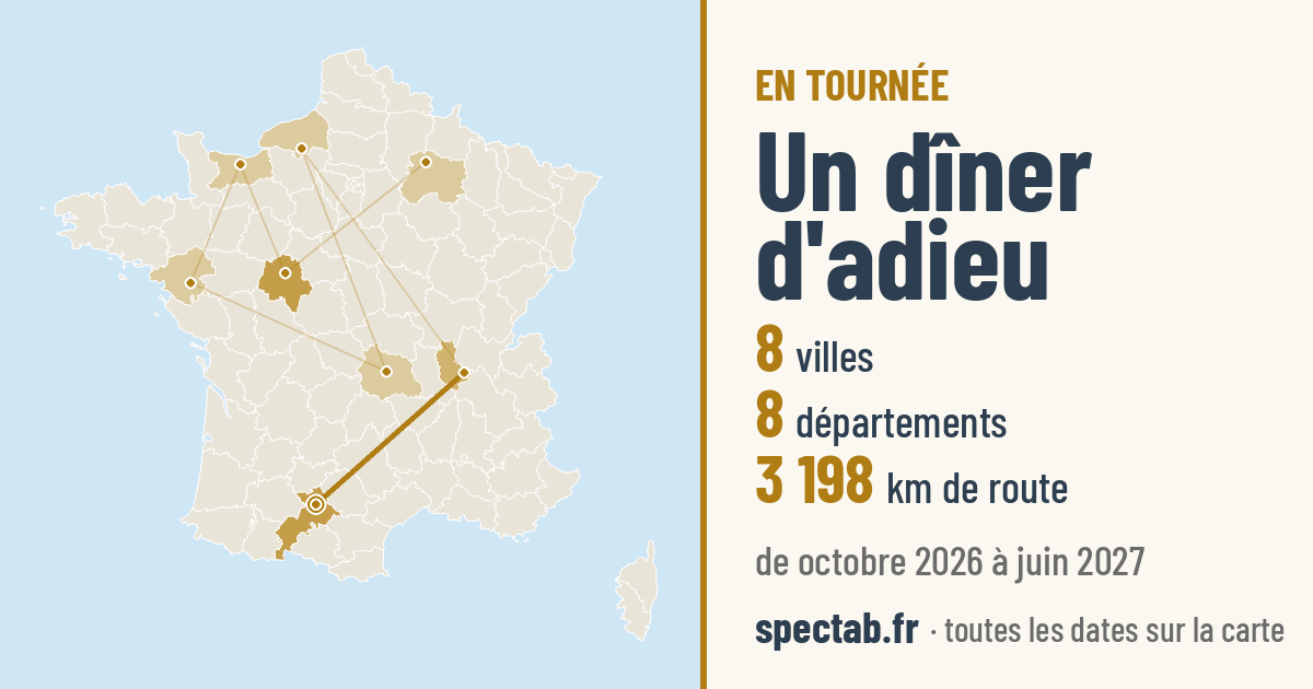 Carte de la tournée de Un Dîner d'Adieu