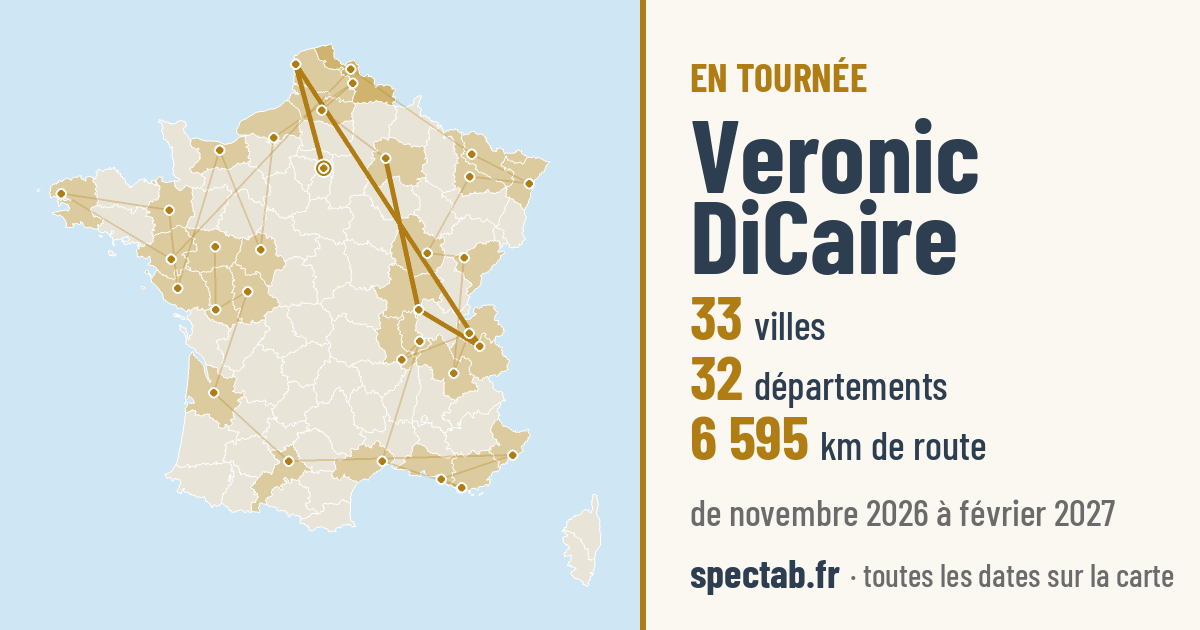 Carte de la tournée de Veronic DiCaire