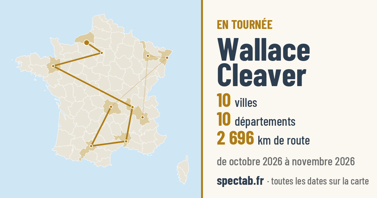 Carte de la tournée de Wallace Cleaver