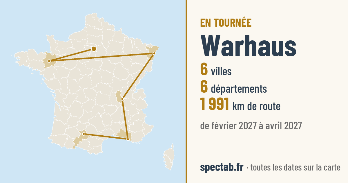 Carte de la tournée de Warhaus