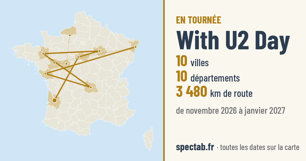 Carte de la tournée de With U2 Day