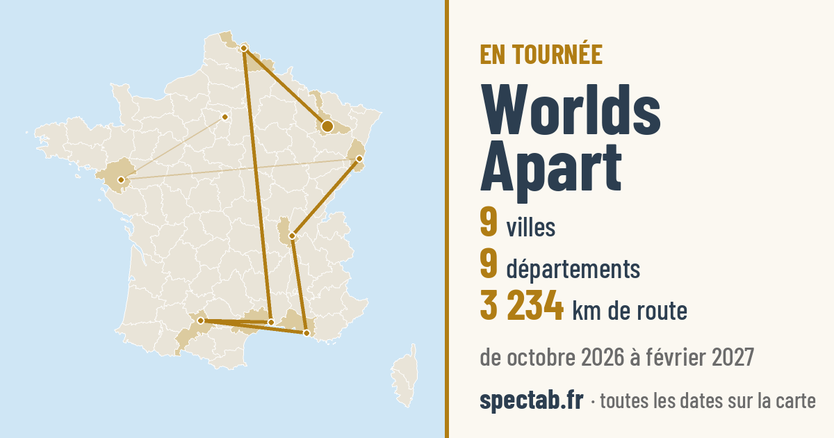 Carte de la tournée de Worlds Apart